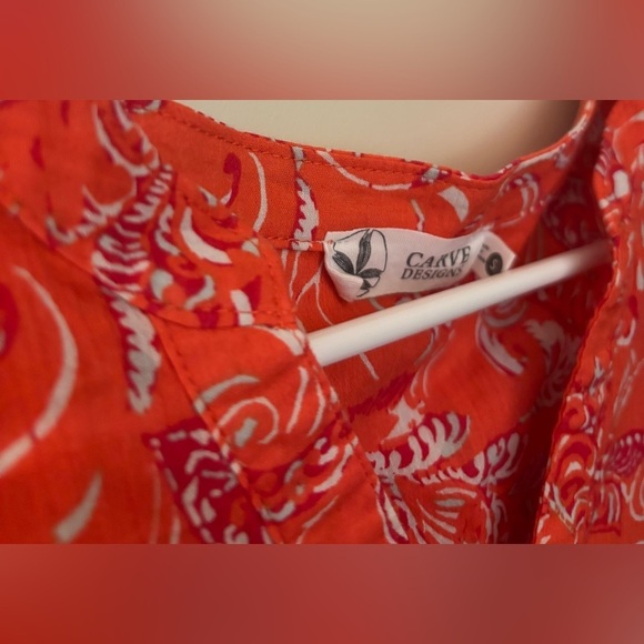 Carve Designs Dylan Gauze Printed Long Sleeve Top, Small - Picture 4 of 7